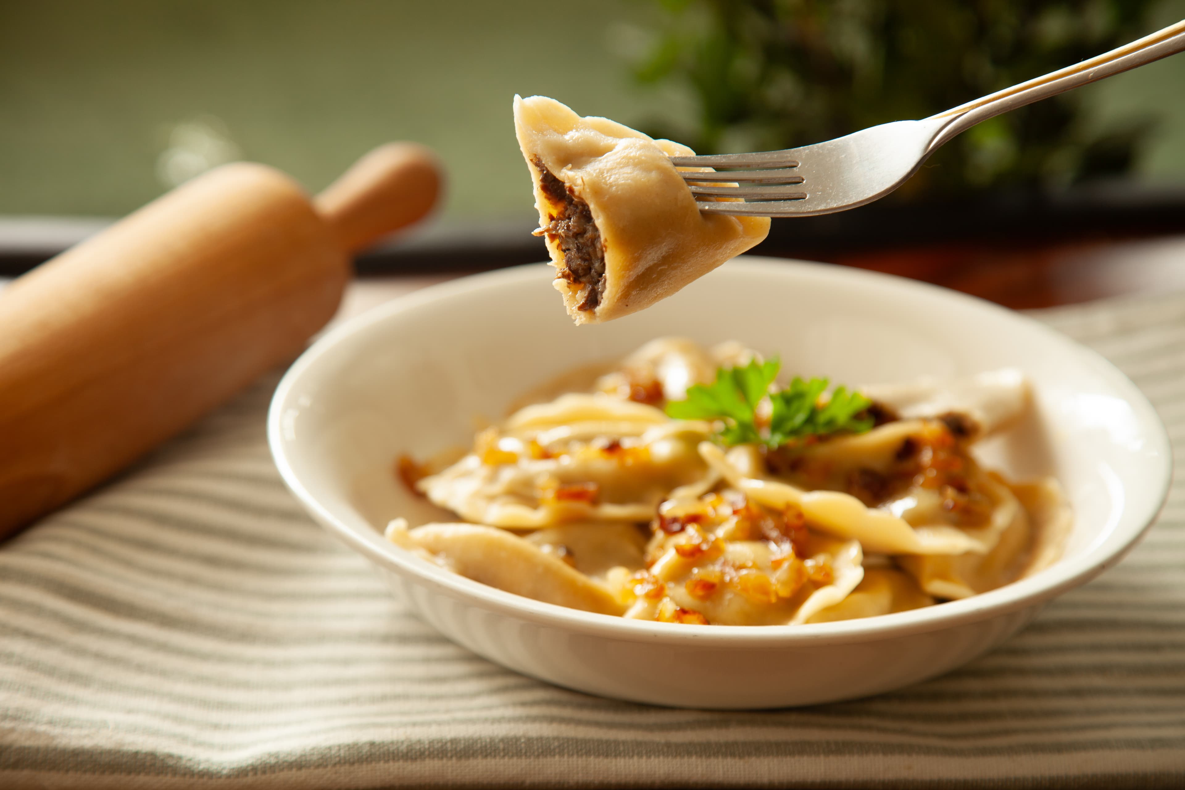 Pierogi z pieczarką i mozzarellą Herbowa