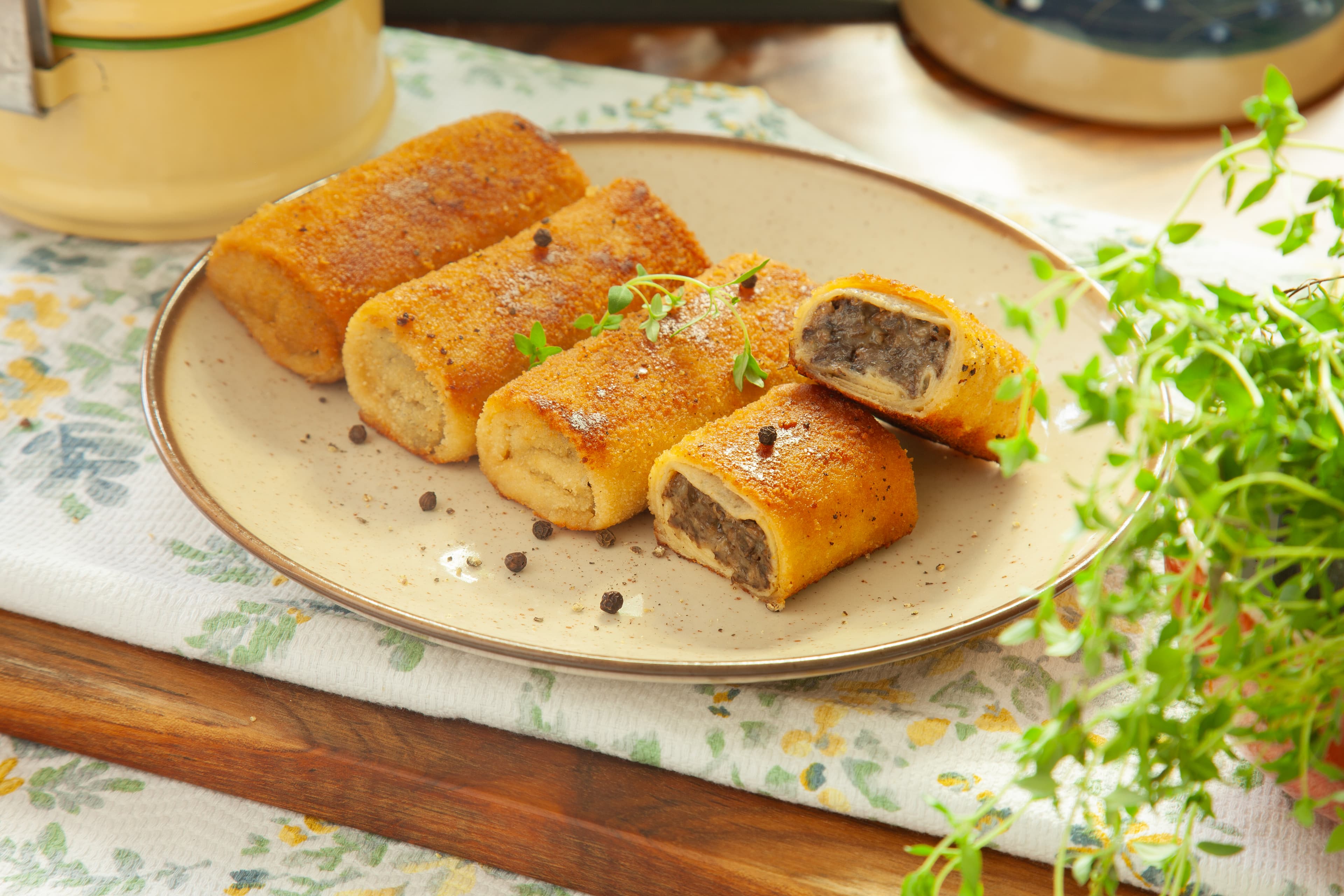 Krokiety z pieczarką i mozzarellą Herbowa