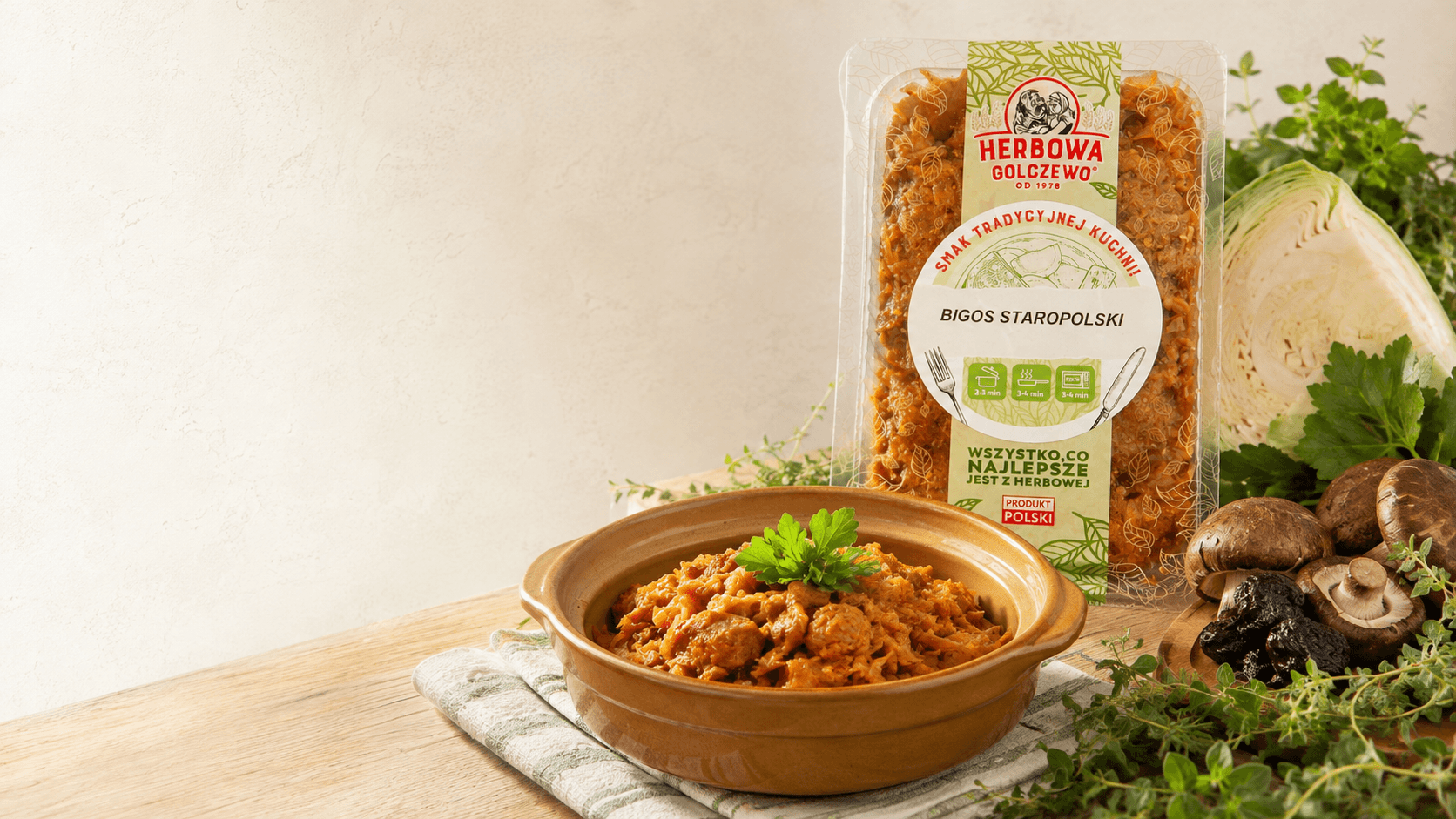 Bigos staropolski Herbowa z opakowaniem produktu